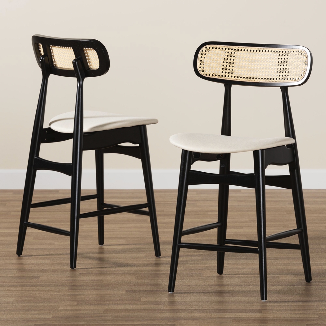 Argilla Black Counter Stool, Set of 2 - Thumbnail - Image 3