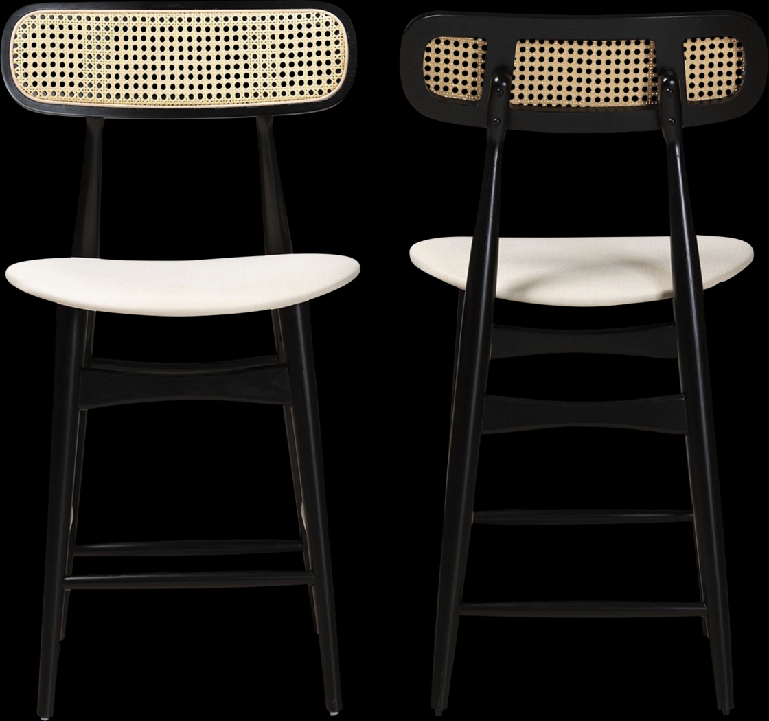 Argilla Black Counter Stool, Set of 2 - Thumbnail - Image 4