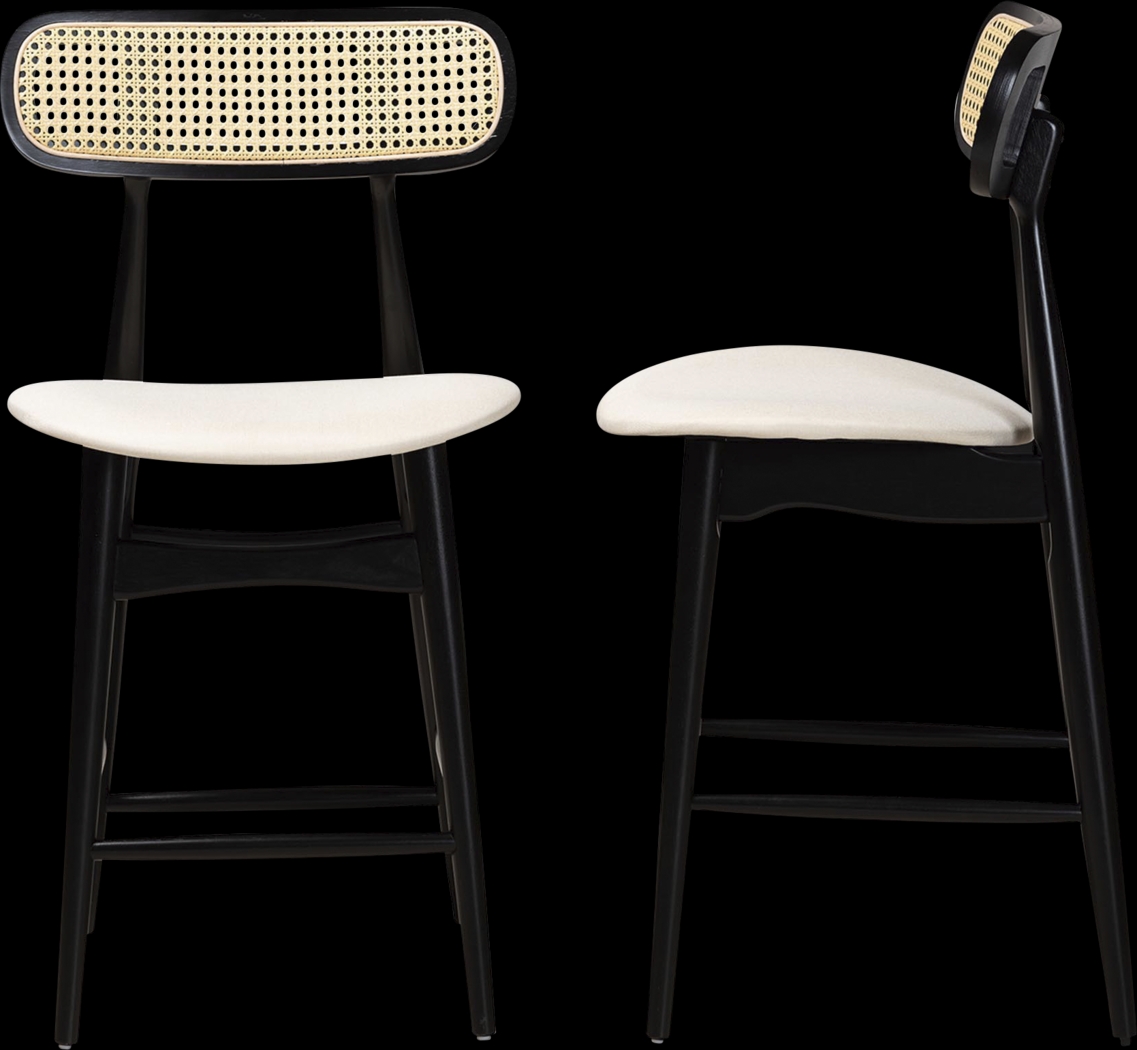 Argilla Black Counter Stool, Set of 2 - Thumbnail - Image 5