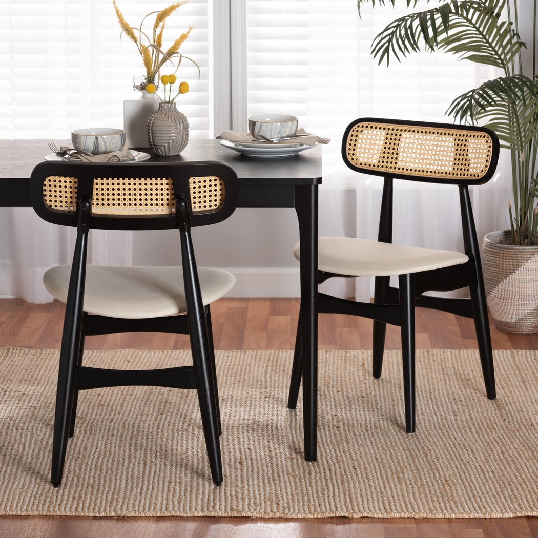 Argilla Black Side Chair, Set of 2 - Thumbnail - Image 2