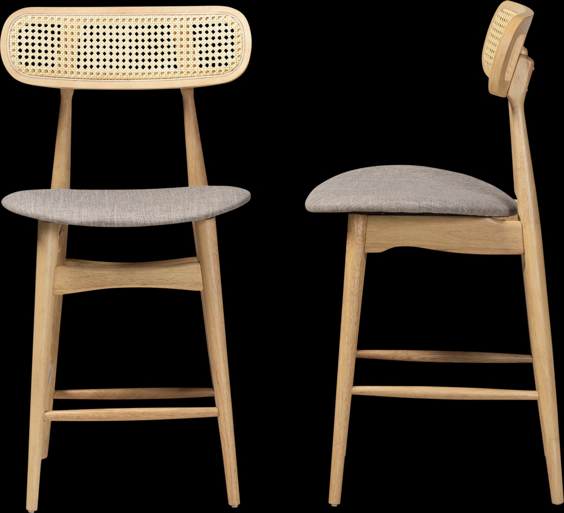 Argilla Light Brown Counter Stool, Set of 2 - Thumbnail - Image 5