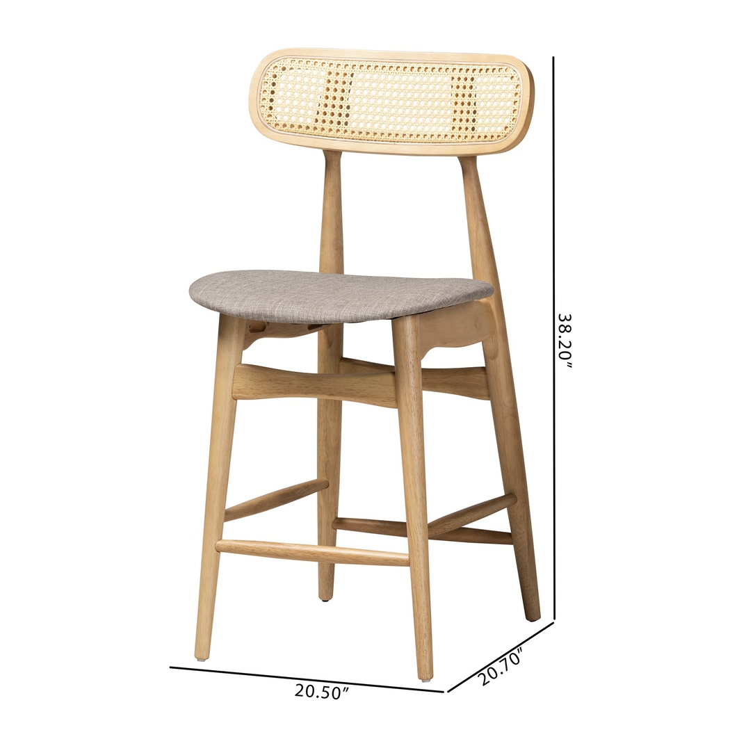 Argilla Light Brown Counter Stool, Set of 2 - Thumbnail - Image 9