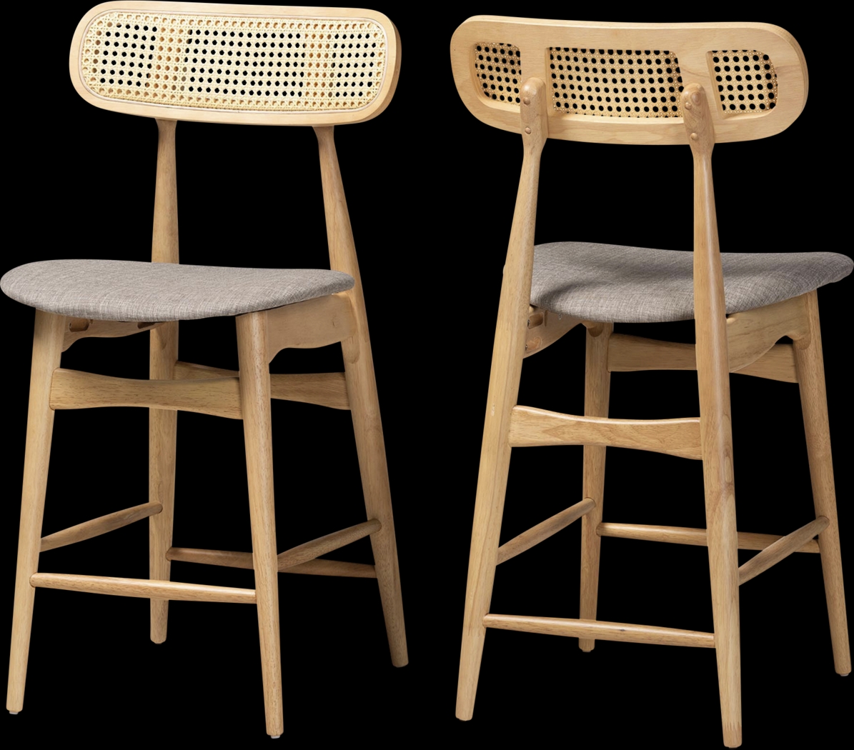 Argilla Light Brown Counter Stool, Set of 2 - Thumbnail - Image 1