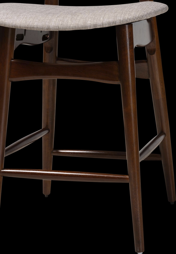 Argilla Walnut Brown Counter Stool, Set of 2 - Thumbnail - Image 7