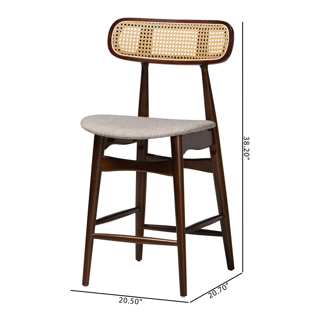 Argilla Walnut Brown Counter Stool, Set of 2 - Thumbnail - Image 9