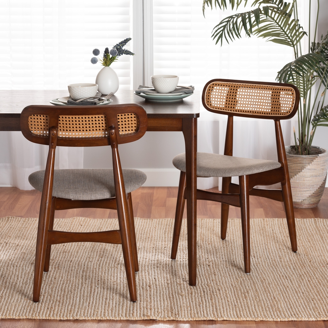 Argilla Walnut Brown Side Chair, Set of 2 - Thumbnail - Image 2