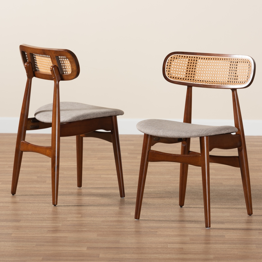 Argilla Walnut Brown Side Chair, Set of 2 - Thumbnail - Image 3