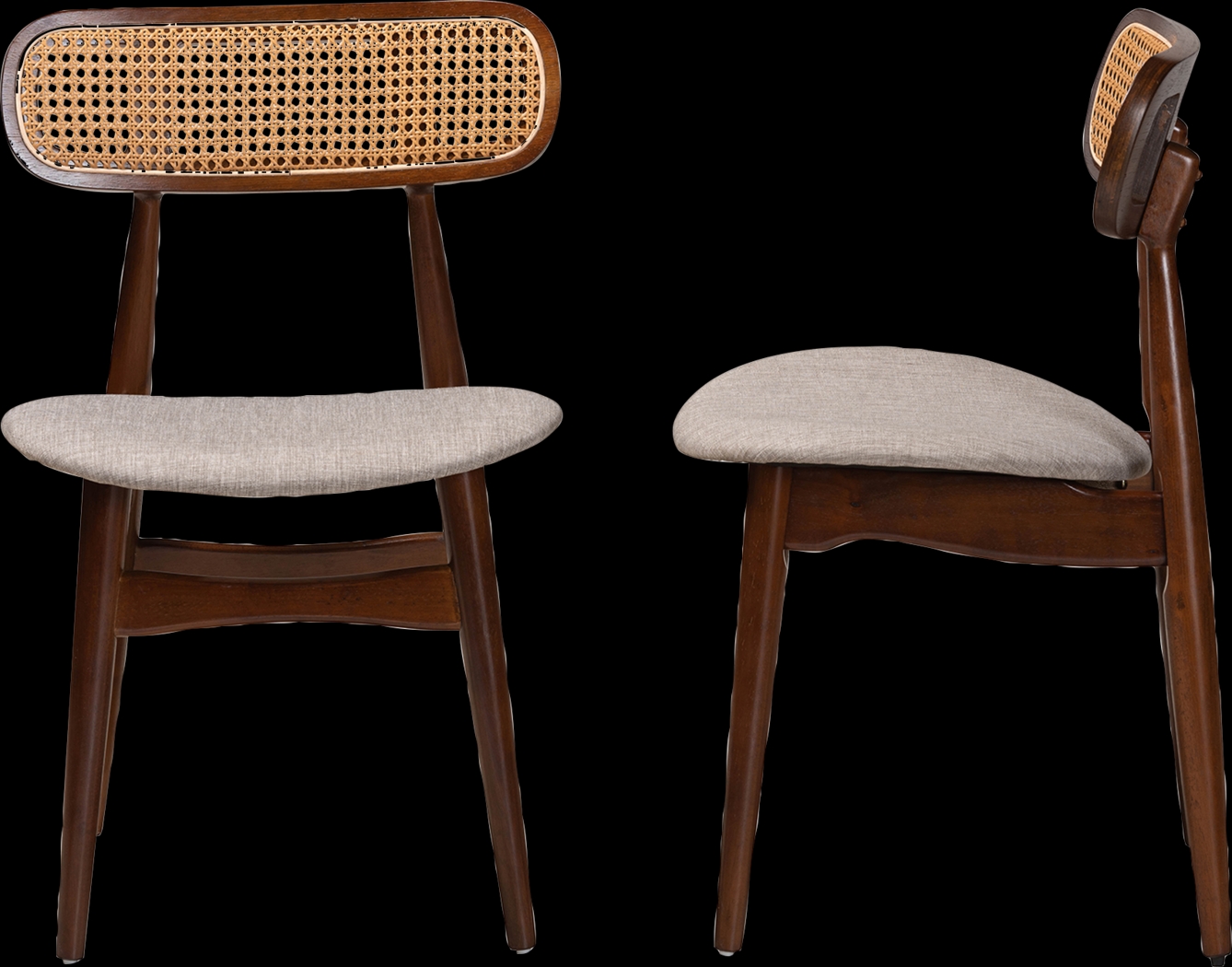 Argilla Walnut Brown Side Chair, Set of 2 - Thumbnail - Image 6