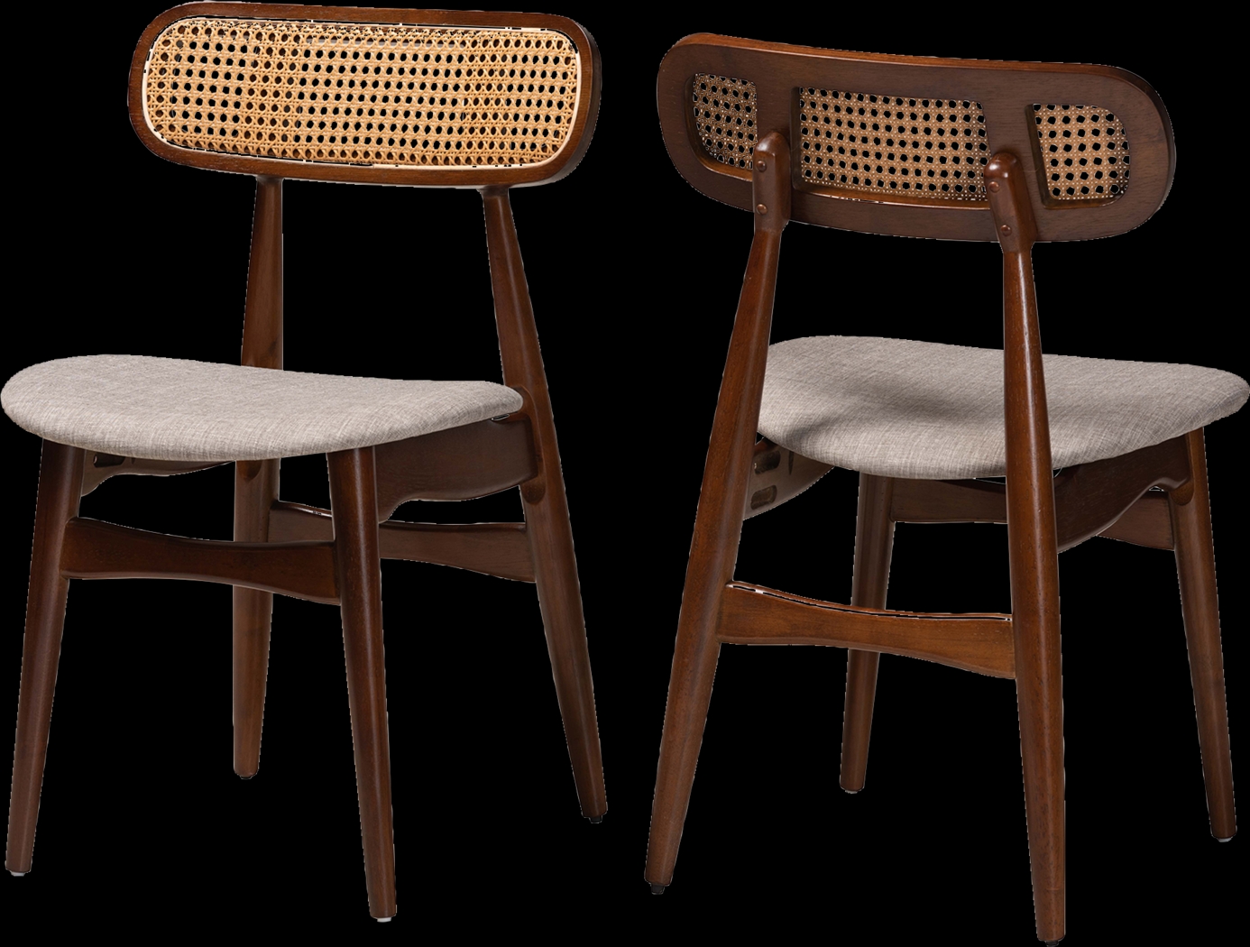 Argilla Walnut Brown Side Chair, Set of 2 - Thumbnail - Image 1