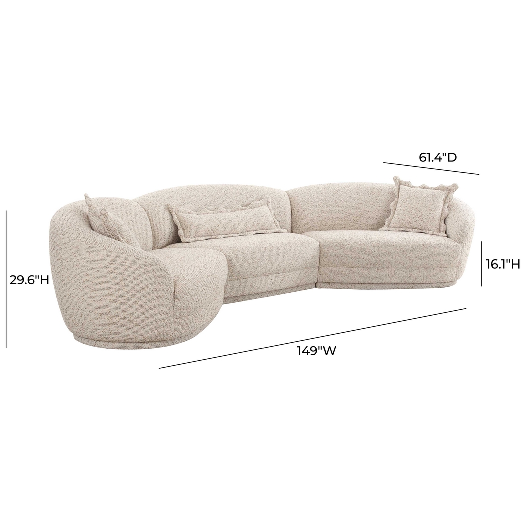 Argyll Beige 3 Pc Sectional - Thumbnail - Image 6
