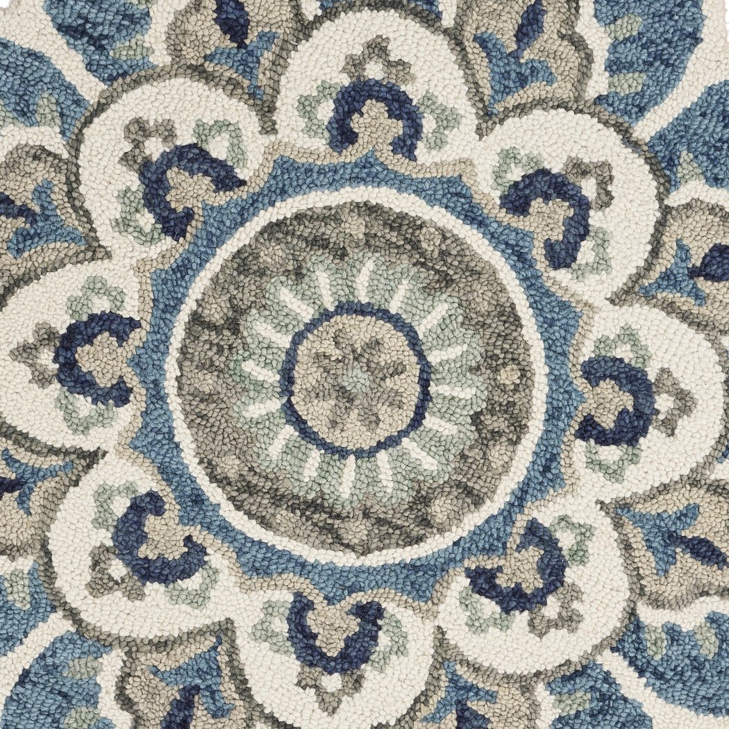 Ariam Blue 4' Round Rug - Thumbnail - Image 2