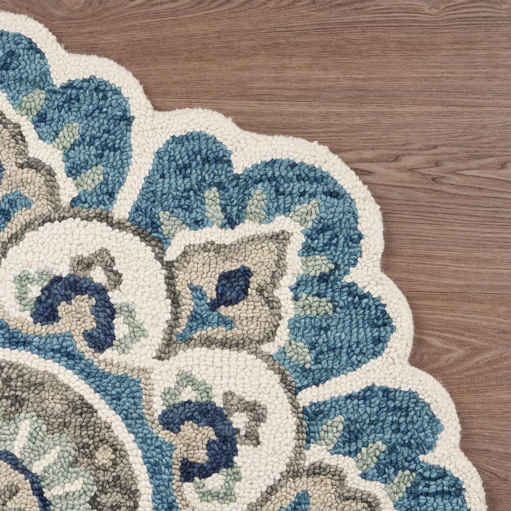 Ariam Blue 4' Round Rug - Thumbnail - Image 11