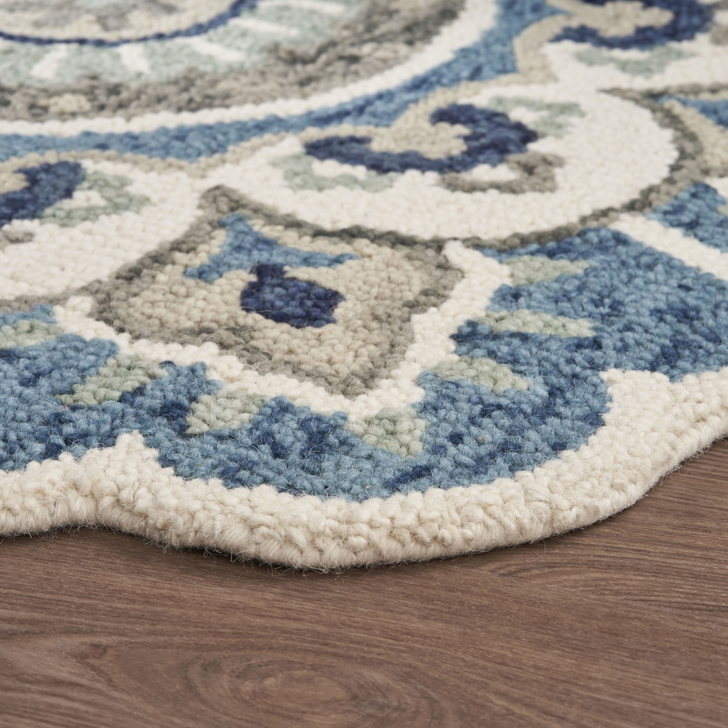 Ariam Blue 6' Round Rug - Thumbnail - Image 3