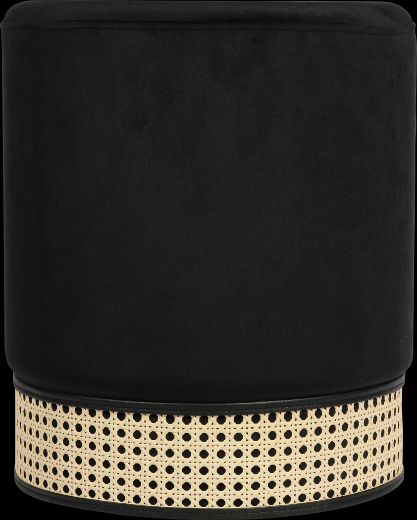 Arielan Black Ottoman - Thumbnail - Image 1