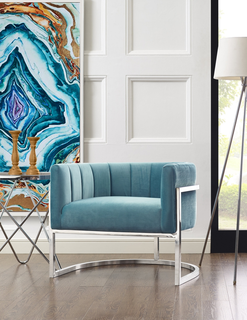 Arietta Blue Accent Chair - Thumbnail - Image 2