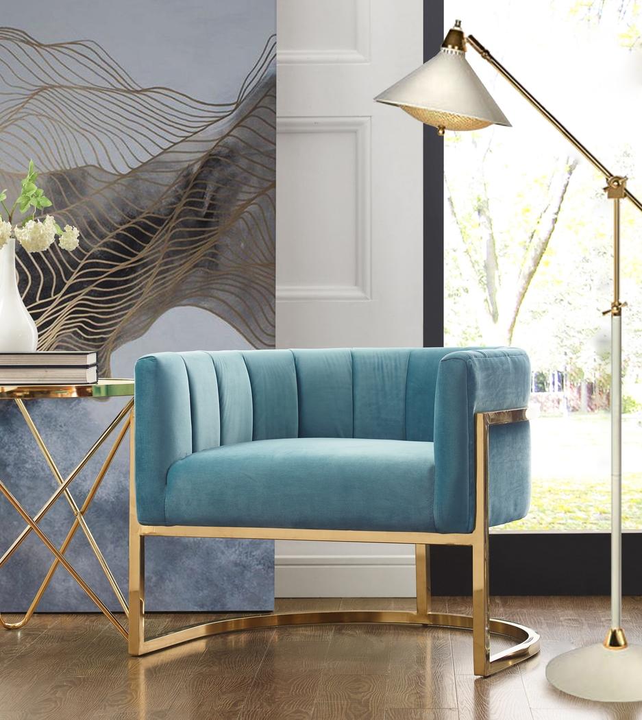 Arietta Blue Accent Chair - Thumbnail - Image 3