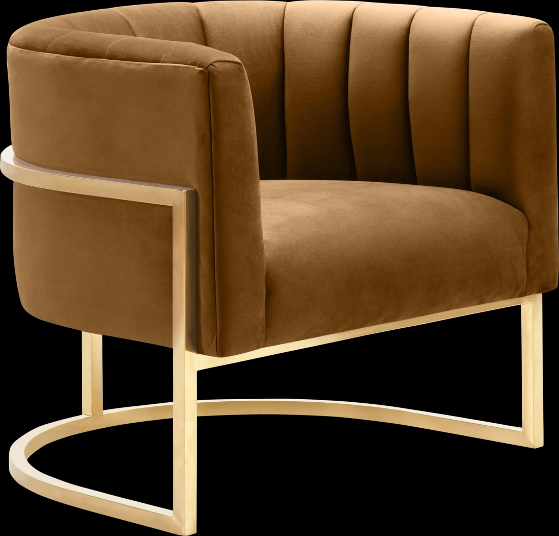 Arietta Cognac Accent Chair - Thumbnail - Image 1