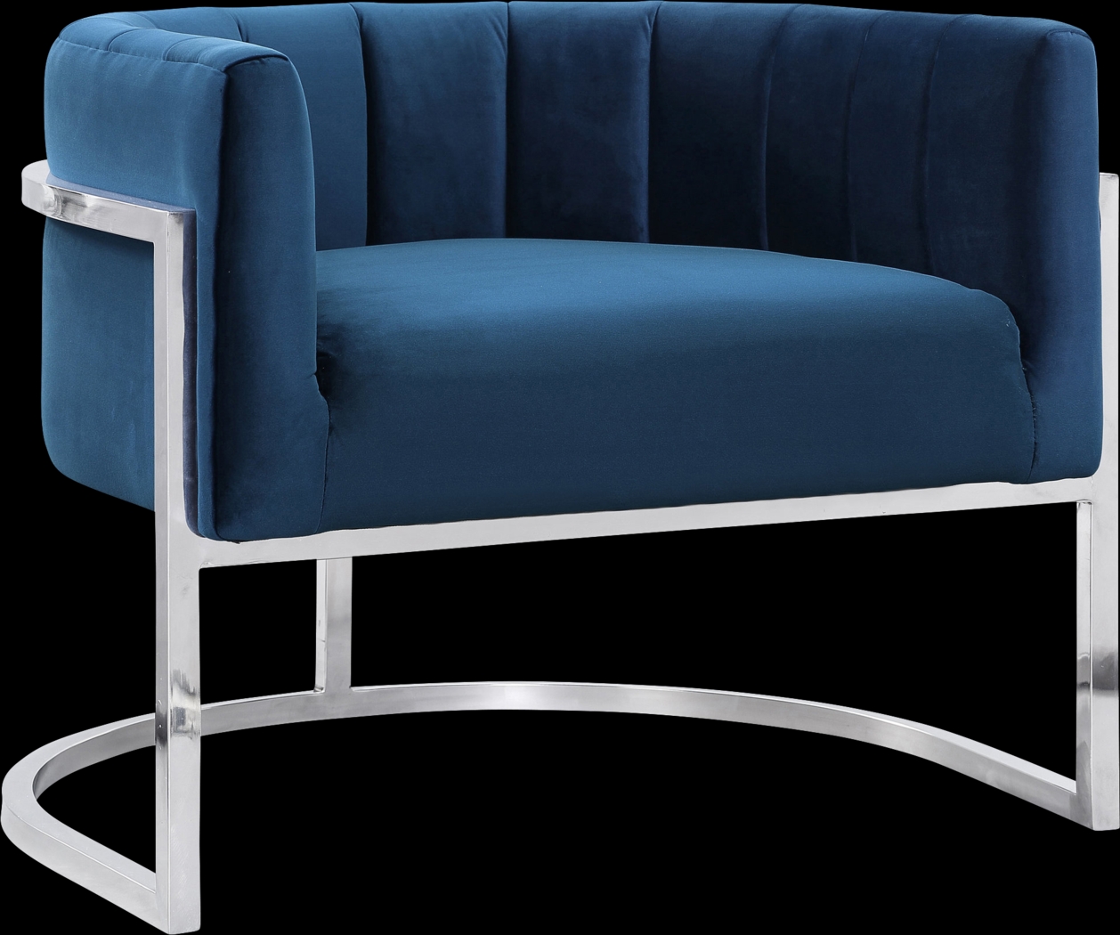 Arietta Navy Accent Chair - Thumbnail - Image 1