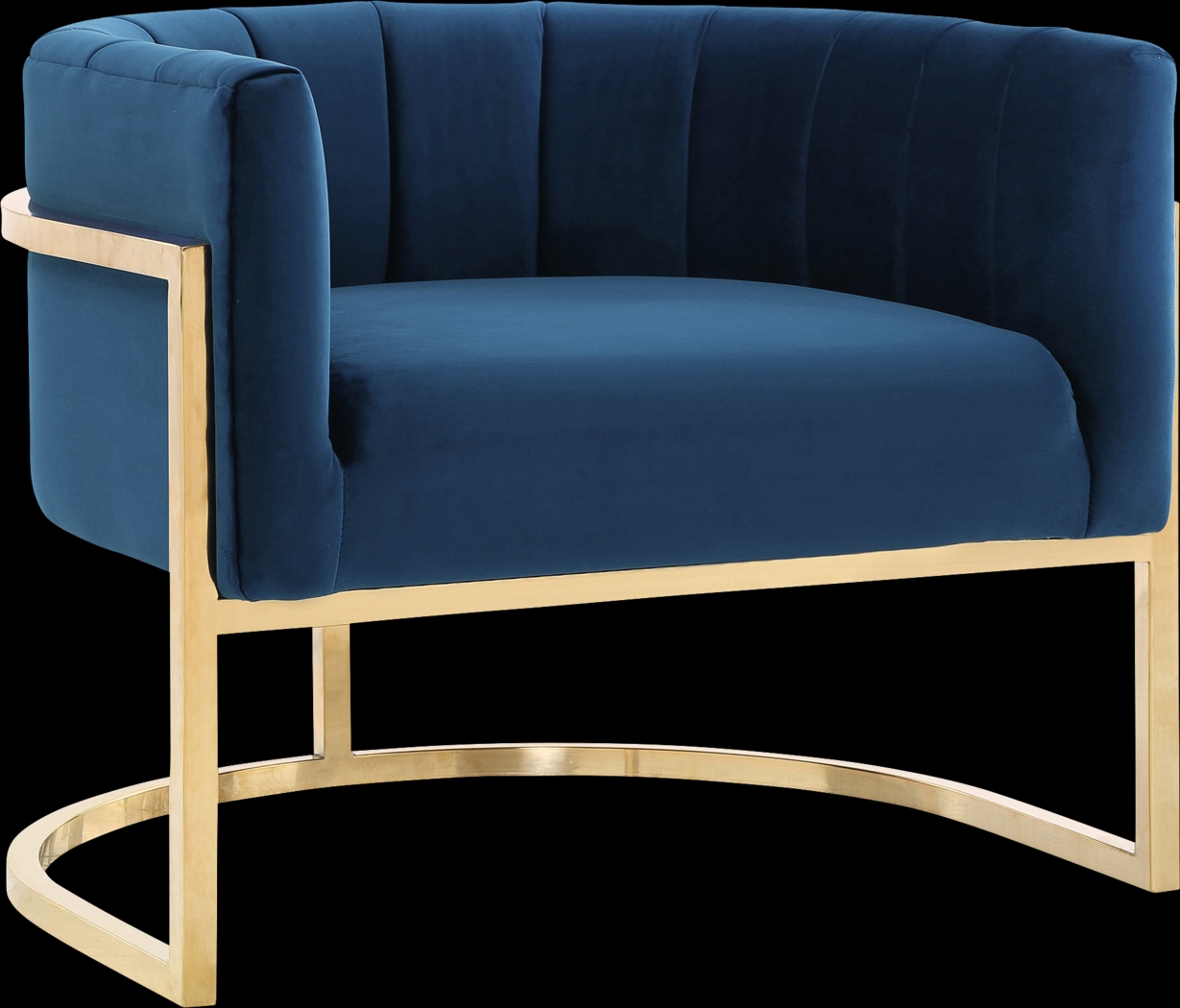 Arietta Navy Accent Chair - Thumbnail - Image 1