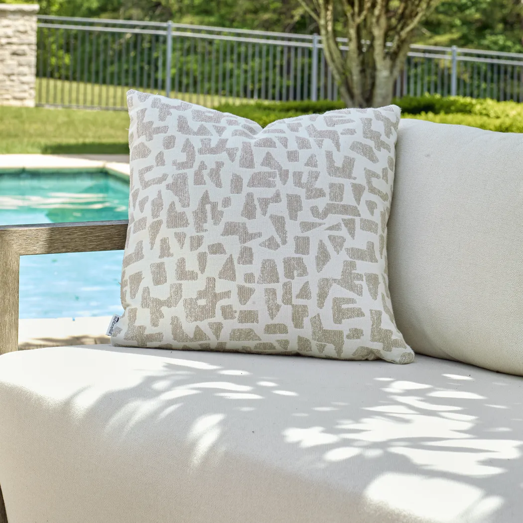 Arika White Indoor/Outdoor Accent Pillow - Thumbnail - Image 2