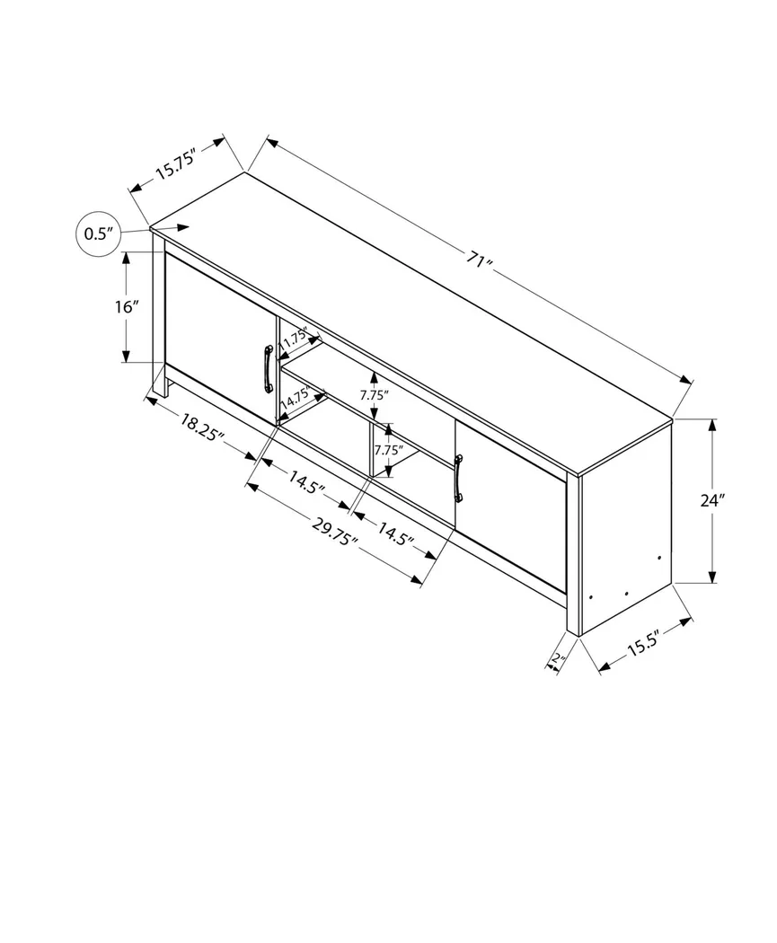 Ariki Gray 72 in. Console - Thumbnail - Image 3