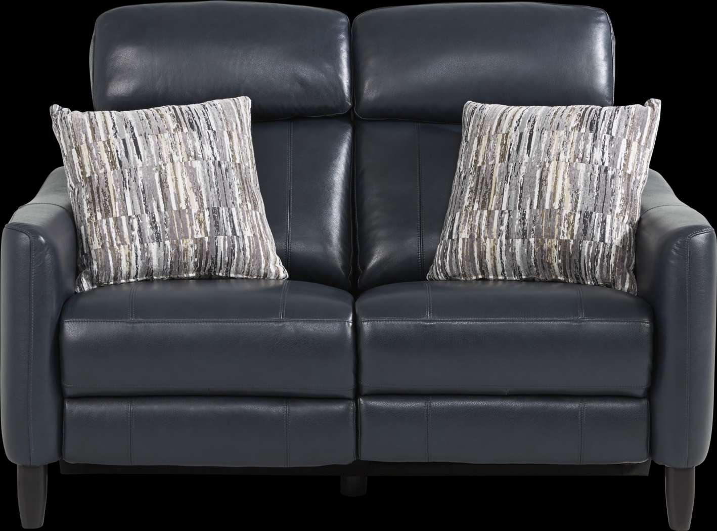 Arilio Navy Leather 7 Pc Dual Power Reclining Living Room - Thumbnail - Image 3