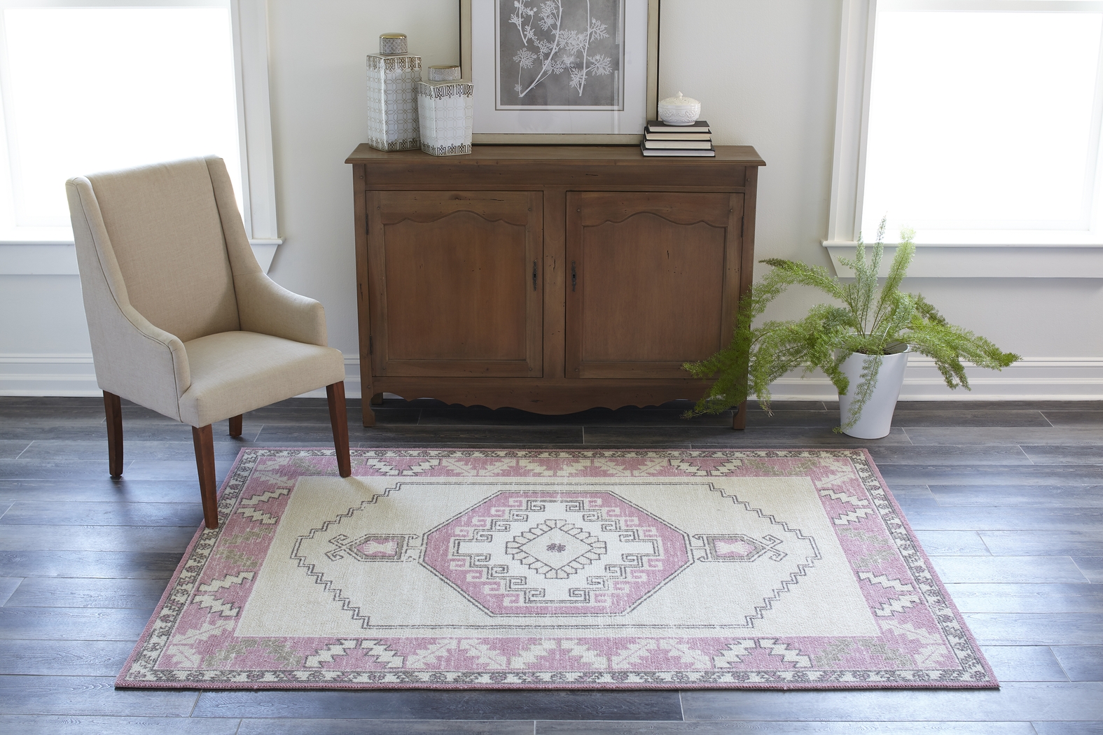 Arisha Pink 7'9 x 9'10 Rug - Thumbnail - Image 2