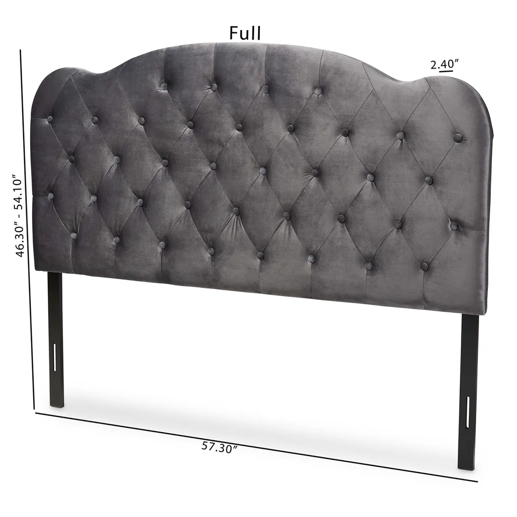 Aristocrate Gray Full Upholstered Headboard - Thumbnail - Image 5