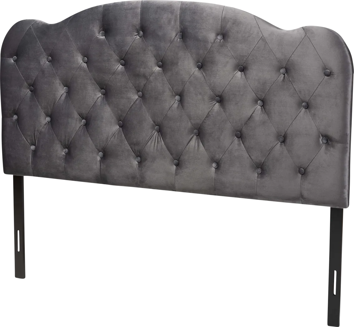 Aristocrate Gray Full Upholstered Headboard - Thumbnail - Image 1