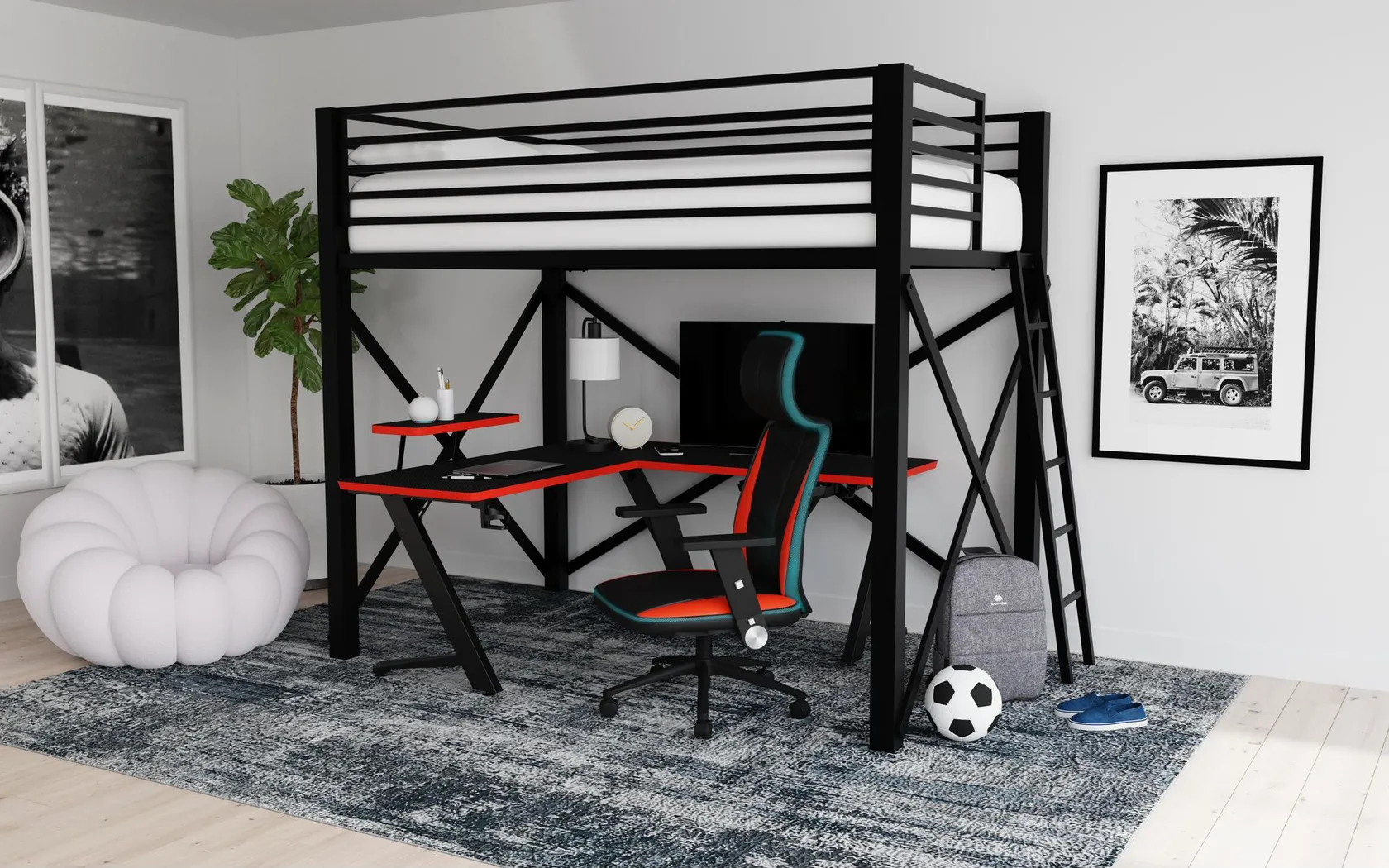 Arkina Black Gaming Chair - Thumbnail - Image 2