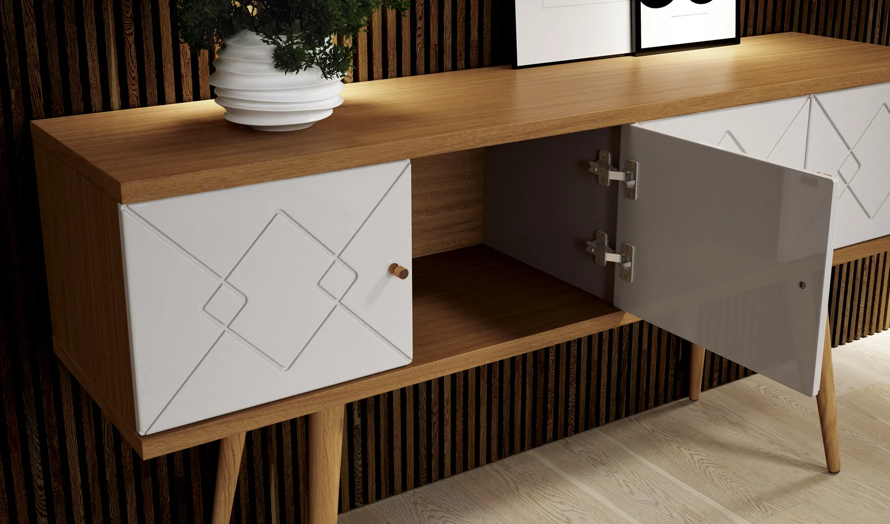 Arklet Off-White 60 In. Console - Thumbnail - Image 3