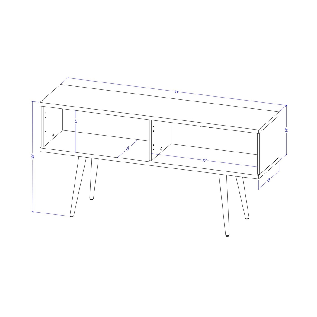 Arklet White 60 In. Console - Thumbnail - Image 9