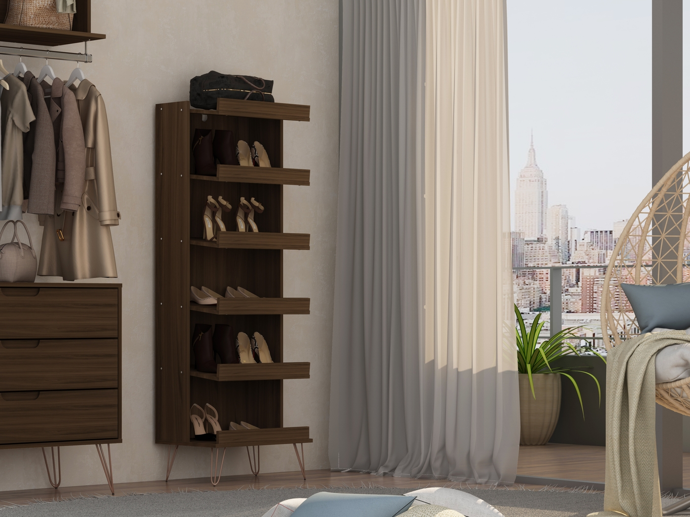 Arkose Brown 2 Pc Shoe Rack - Thumbnail - Image 9