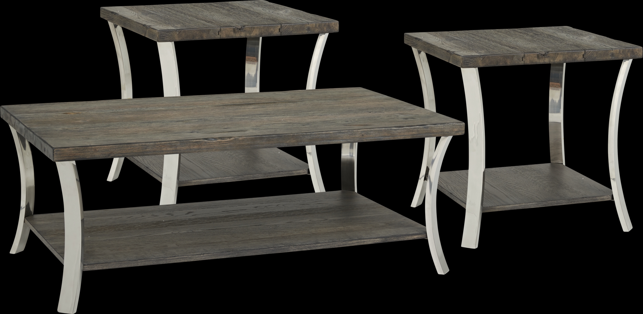 Arland Brown 3 Pc Table Set - Thumbnail - Image 1