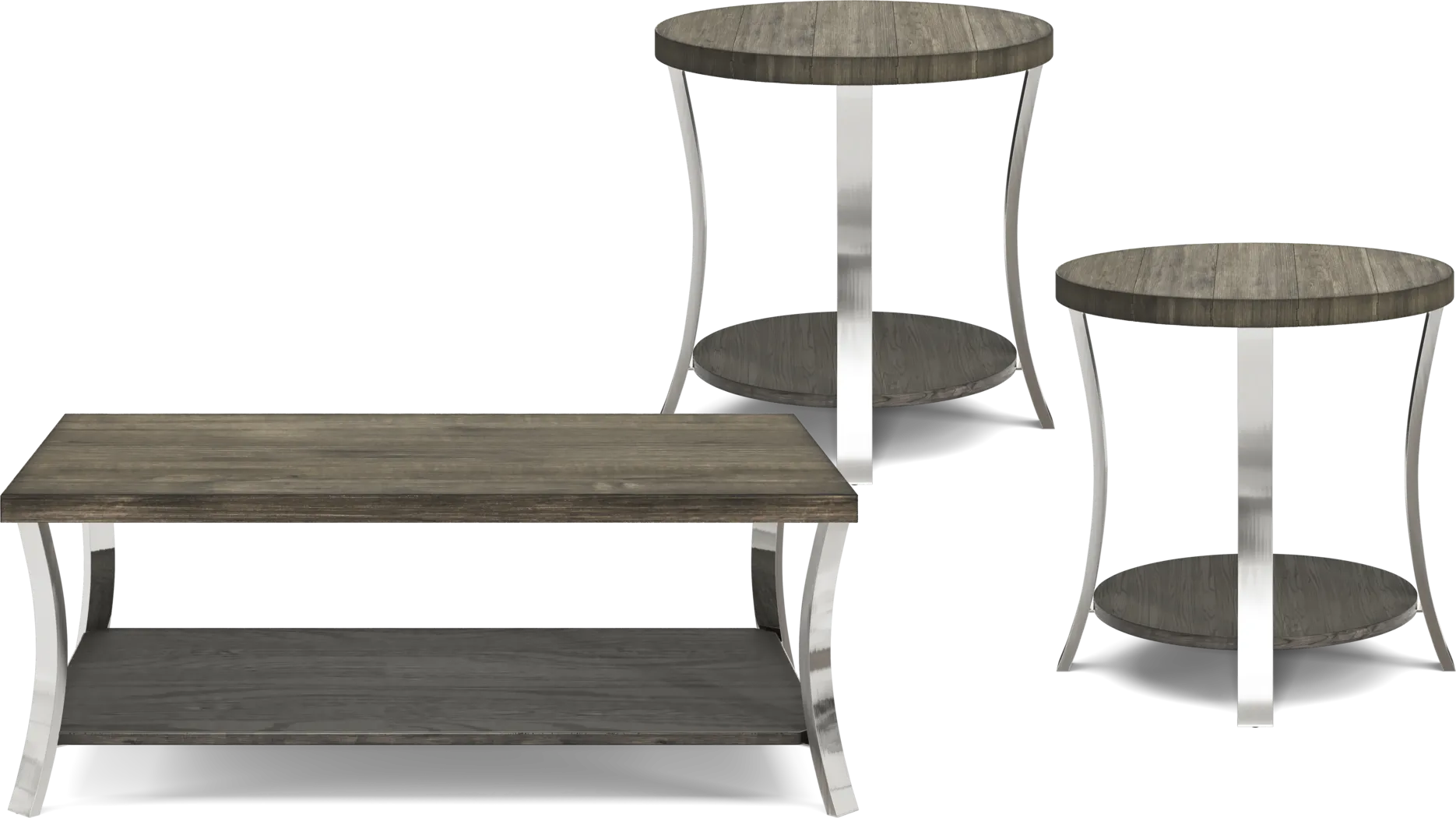 Arland Brown 3 Pc Table Set - Thumbnail - Image 1