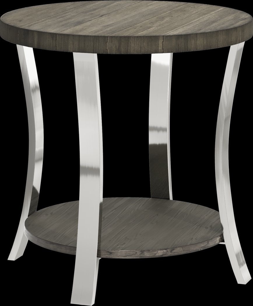 Arland Brown Round End Table - Thumbnail - Image 1