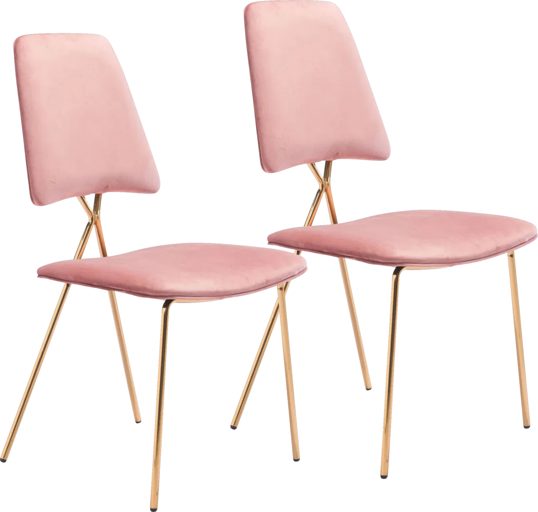 Arledge Pink Side Chair, Set of 2 - Thumbnail - Image 1