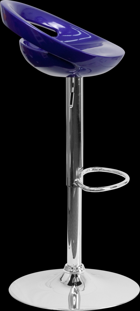 Arley Blue Adjustable Swivel Barstool - Thumbnail - Image 3