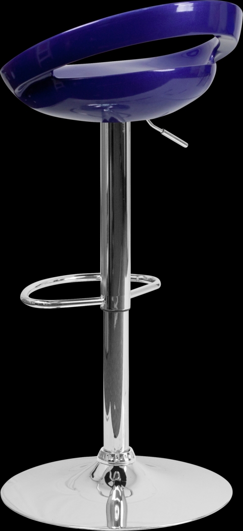 Arley Blue Adjustable Swivel Barstool - Thumbnail - Image 4