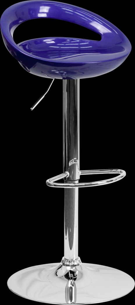 Arley Blue Adjustable Swivel Barstool - Thumbnail - Image 1