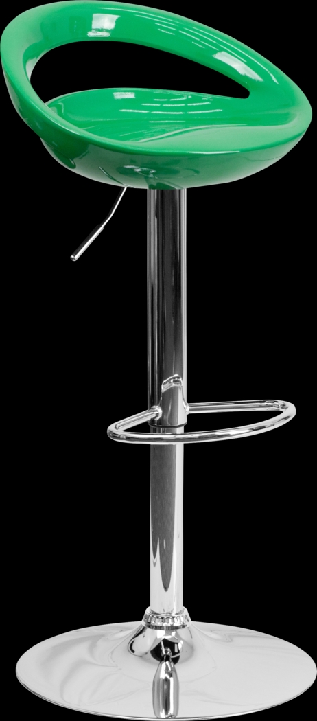 Arley Green Adjustable Swivel Barstool - Thumbnail - Image 1