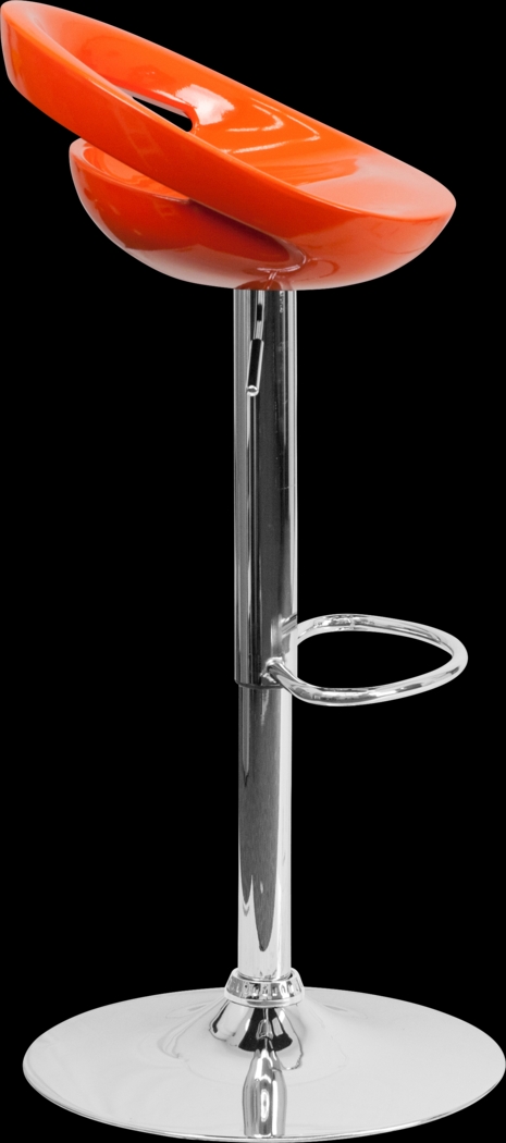 Arley Orange Adjustable Swivel Barstool - Thumbnail - Image 3