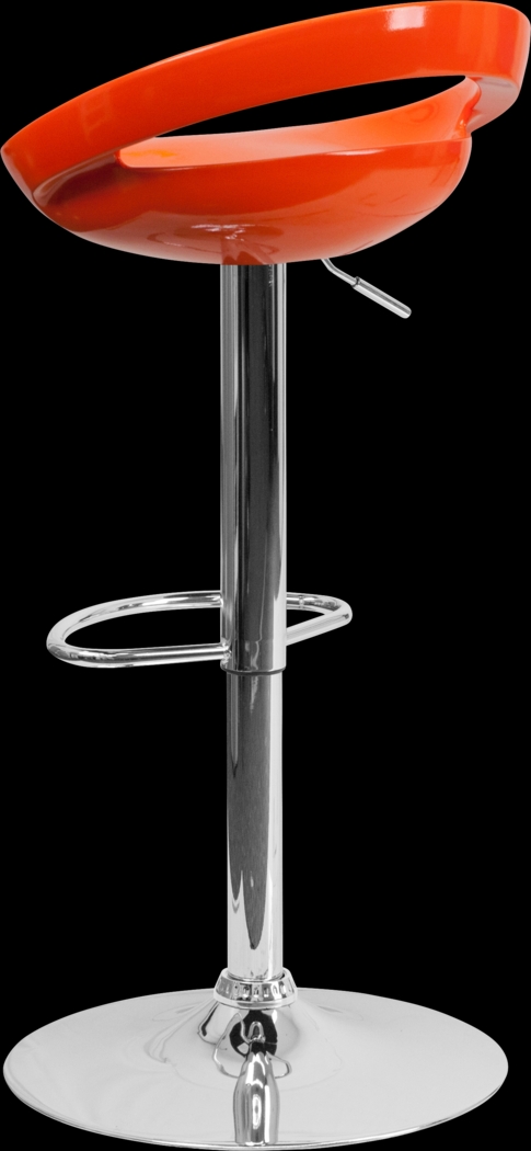 Arley Orange Adjustable Swivel Barstool - Thumbnail - Image 4