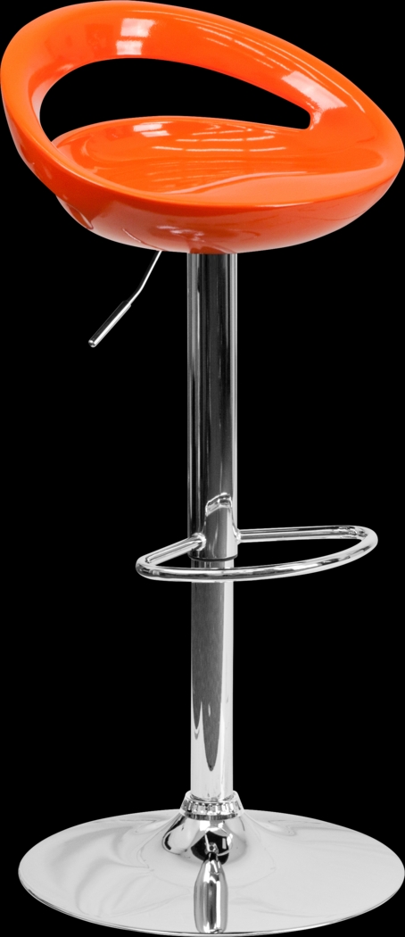 Arley Orange Adjustable Swivel Barstool - Thumbnail - Image 1