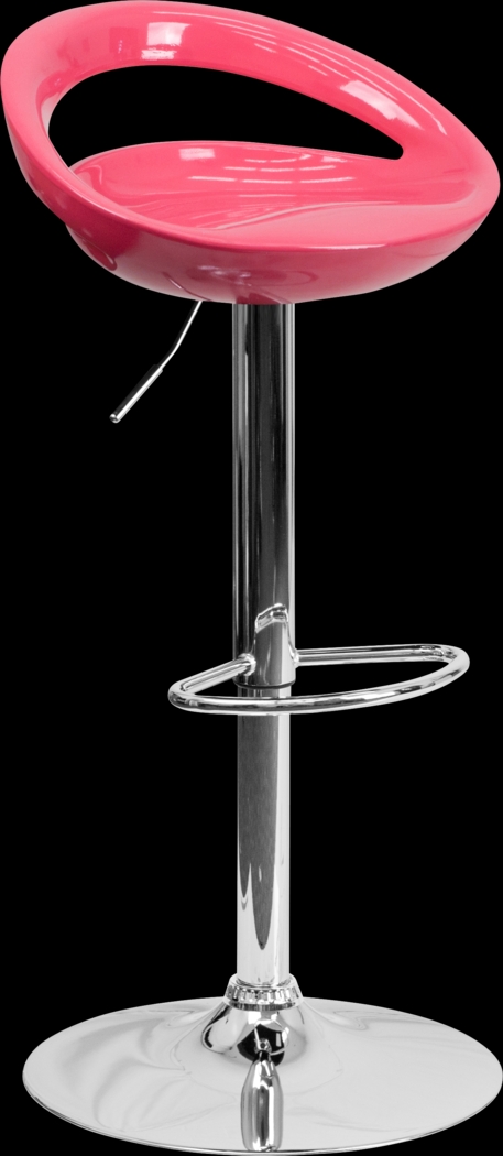 Arley Pink Adjustable Swivel Barstool - Thumbnail - Image 1