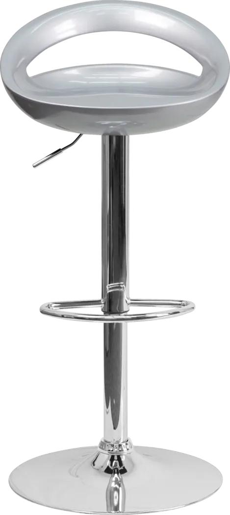 Arley Silver Adjustable Swivel Barstool - Thumbnail - Image 2