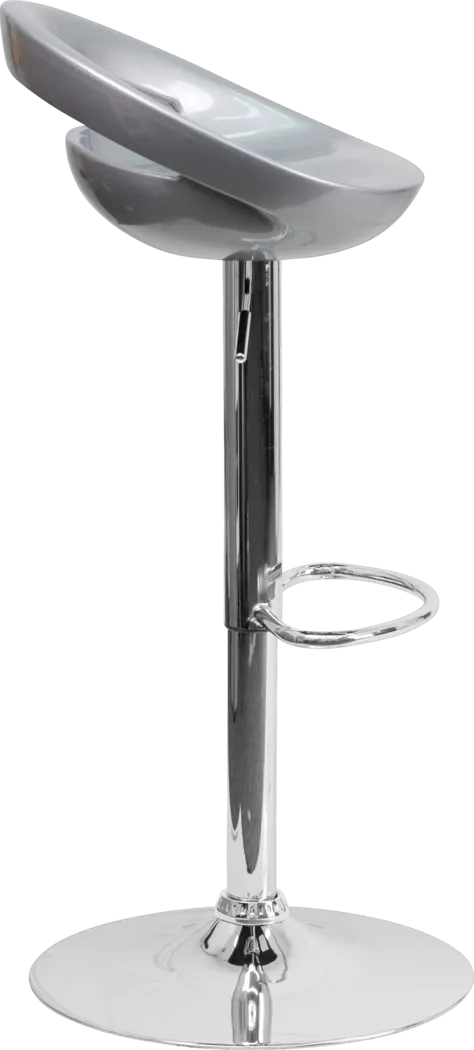 Arley Silver Adjustable Swivel Barstool - Thumbnail - Image 3