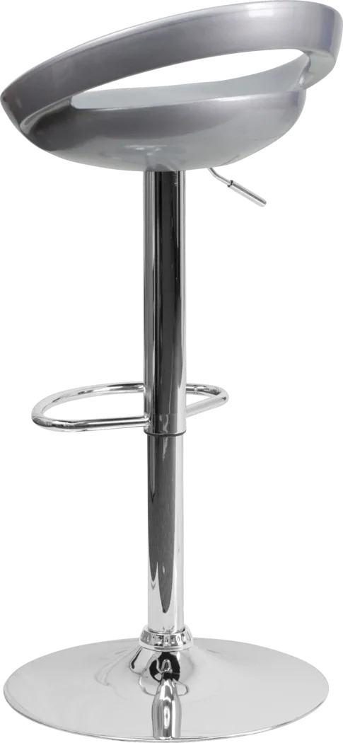 Arley Silver Adjustable Swivel Barstool - Thumbnail - Image 4