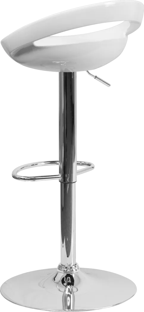 Arley White Adjustable Swivel Barstool - Thumbnail - Image 4