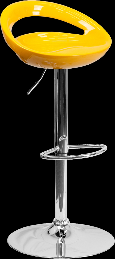 Arley Yellow Adjustable Swivel Barstool - Thumbnail - Image 1